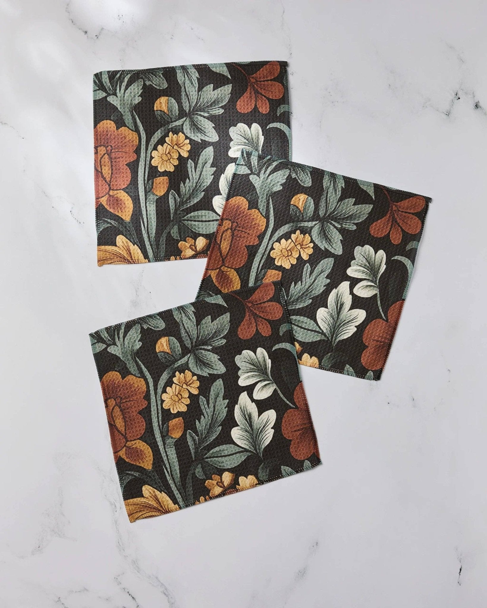 Classic Floral Dishcloth Set of 3 - Dekor Butik