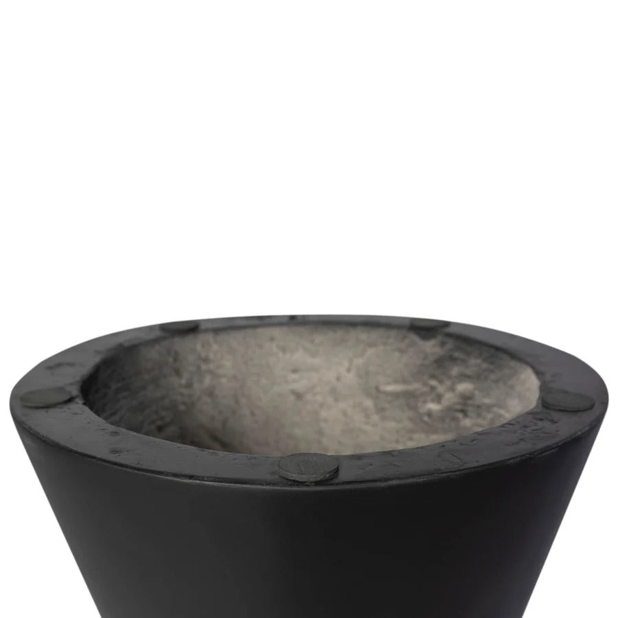 Concrete Hourglass Side Table - Black - Dekor Butik