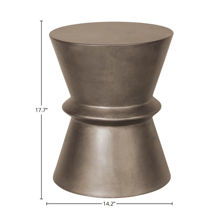 Concrete Hourglass Side Table - Bronze - Dekor Butik