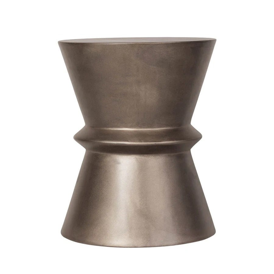 Concrete Hourglass Side Table - Bronze - Dekor Butik