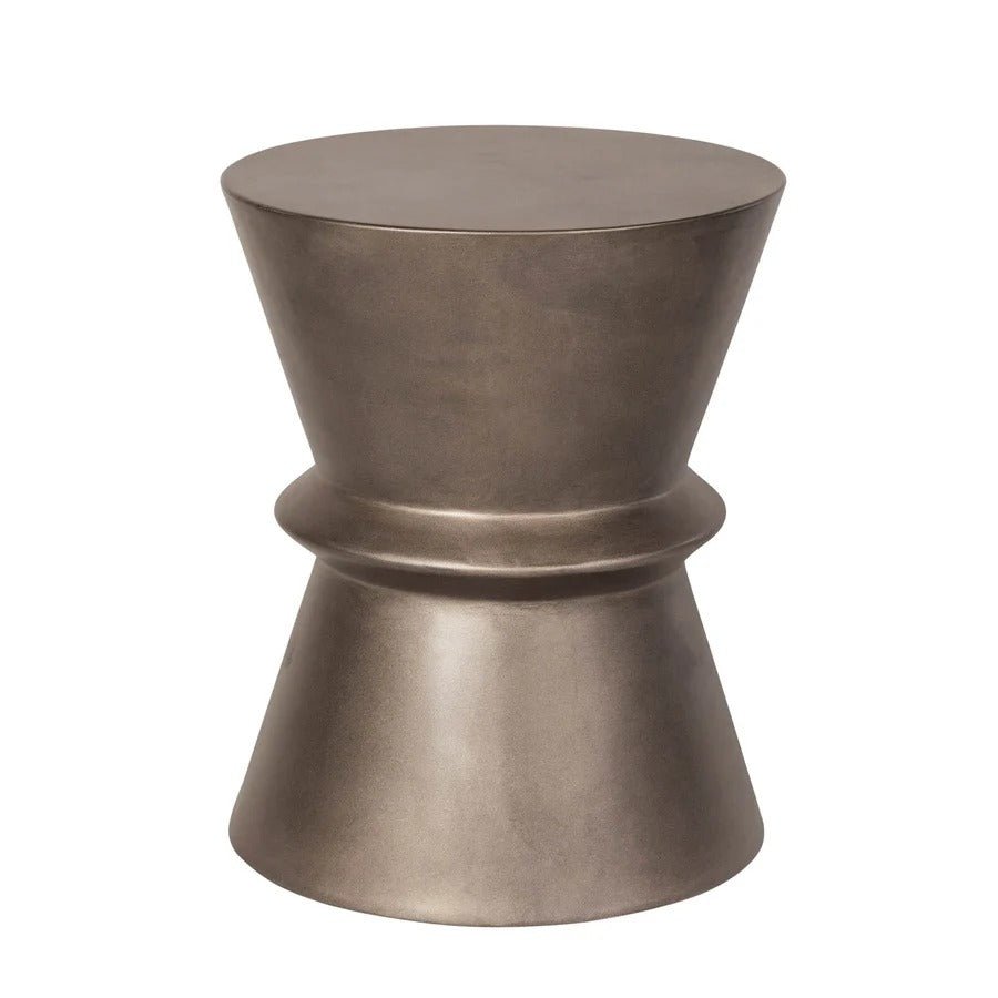 Concrete Hourglass Side Table - Bronze - Dekor Butik