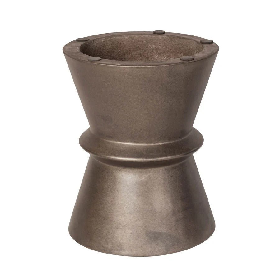 Concrete Hourglass Side Table - Bronze - Dekor Butik