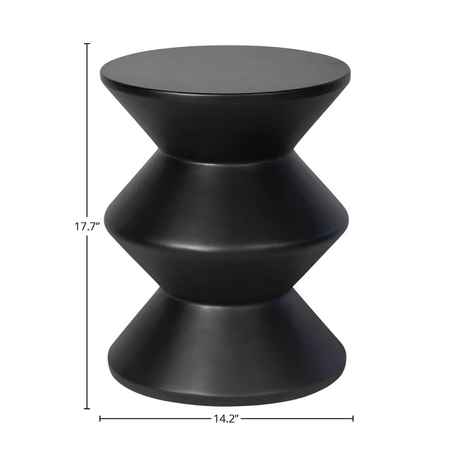 Concrete Inverted Side Table - Black - Dekor Butik