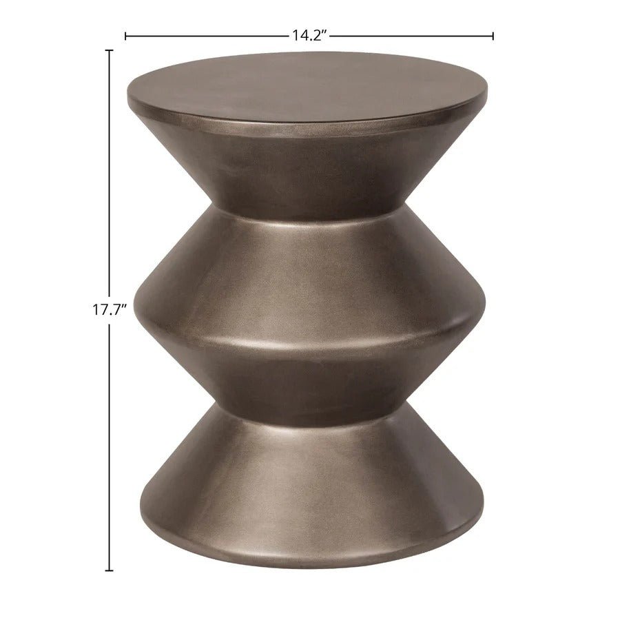 Concrete Inverted Side Table - Bronze - Dekor Butik