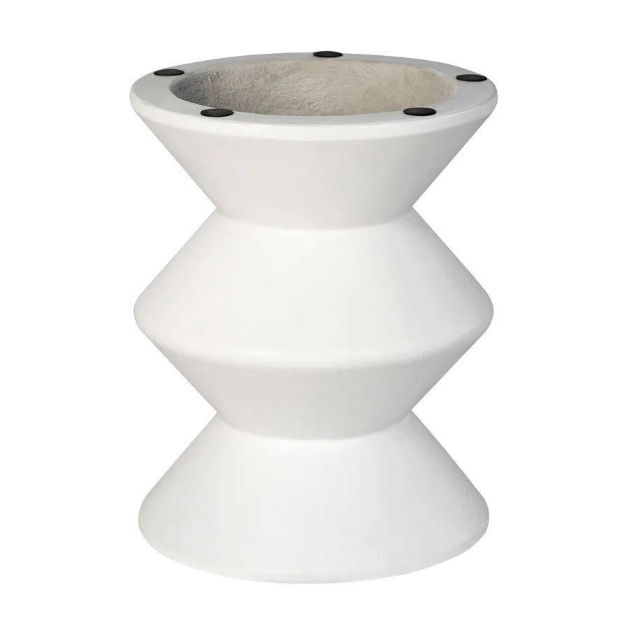 Concrete Inverted Side Table - White - Dekor Butik