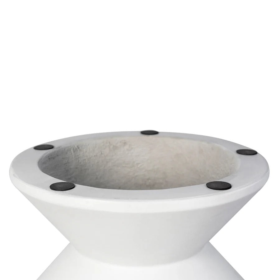 Concrete Inverted Side Table - White - Dekor Butik