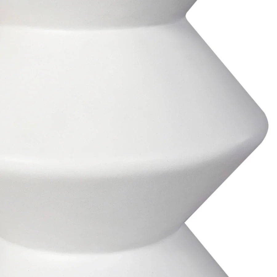 Concrete Inverted Side Table - White - Dekor Butik
