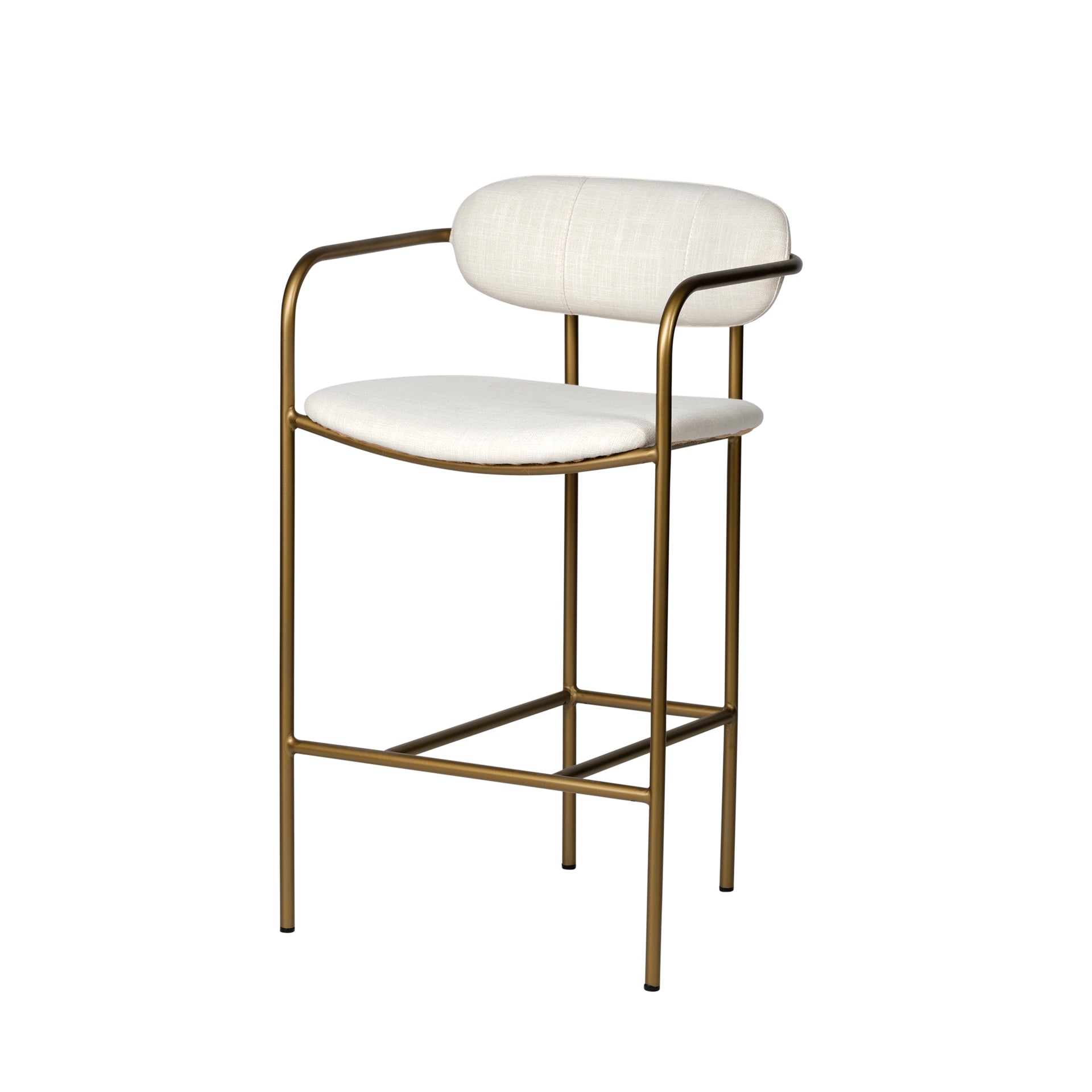 Bar & Counter StoolsParker Counter Stool - Cream w/ gold metal - Dekor Butik