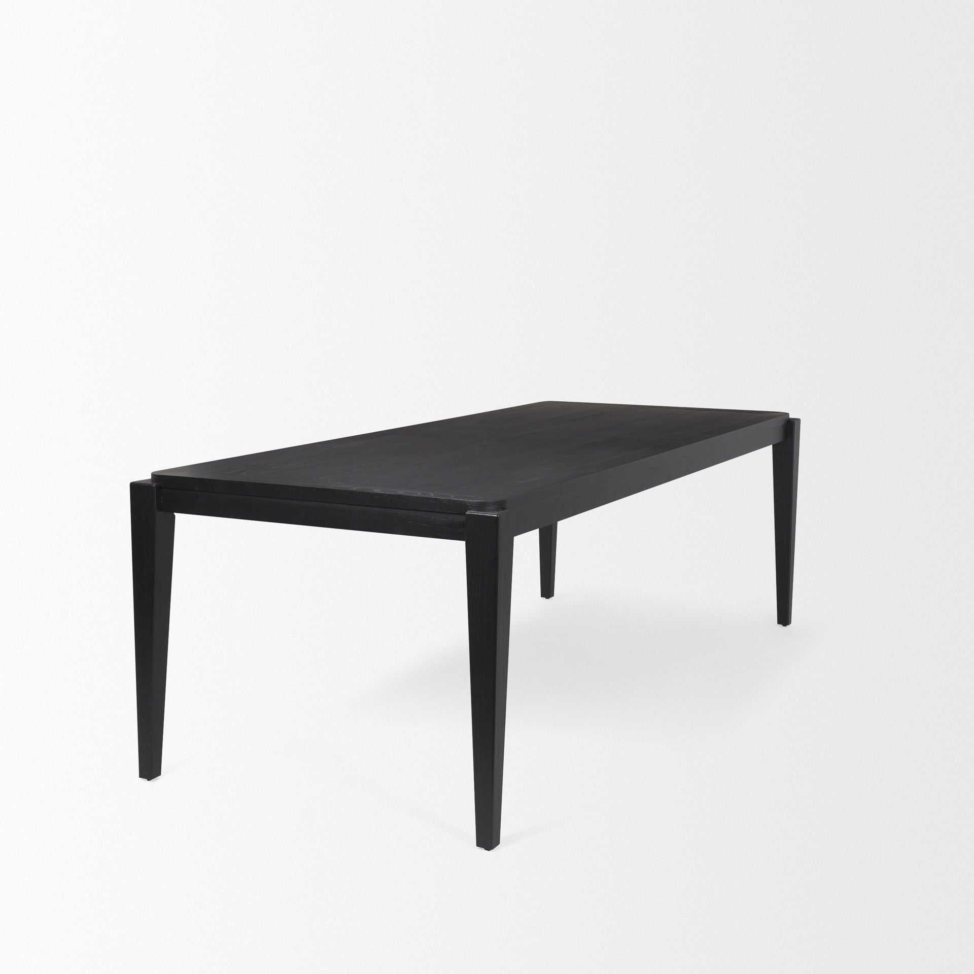 Teva Black Wood Rectangular 92" Dining Table - Dekor Butik