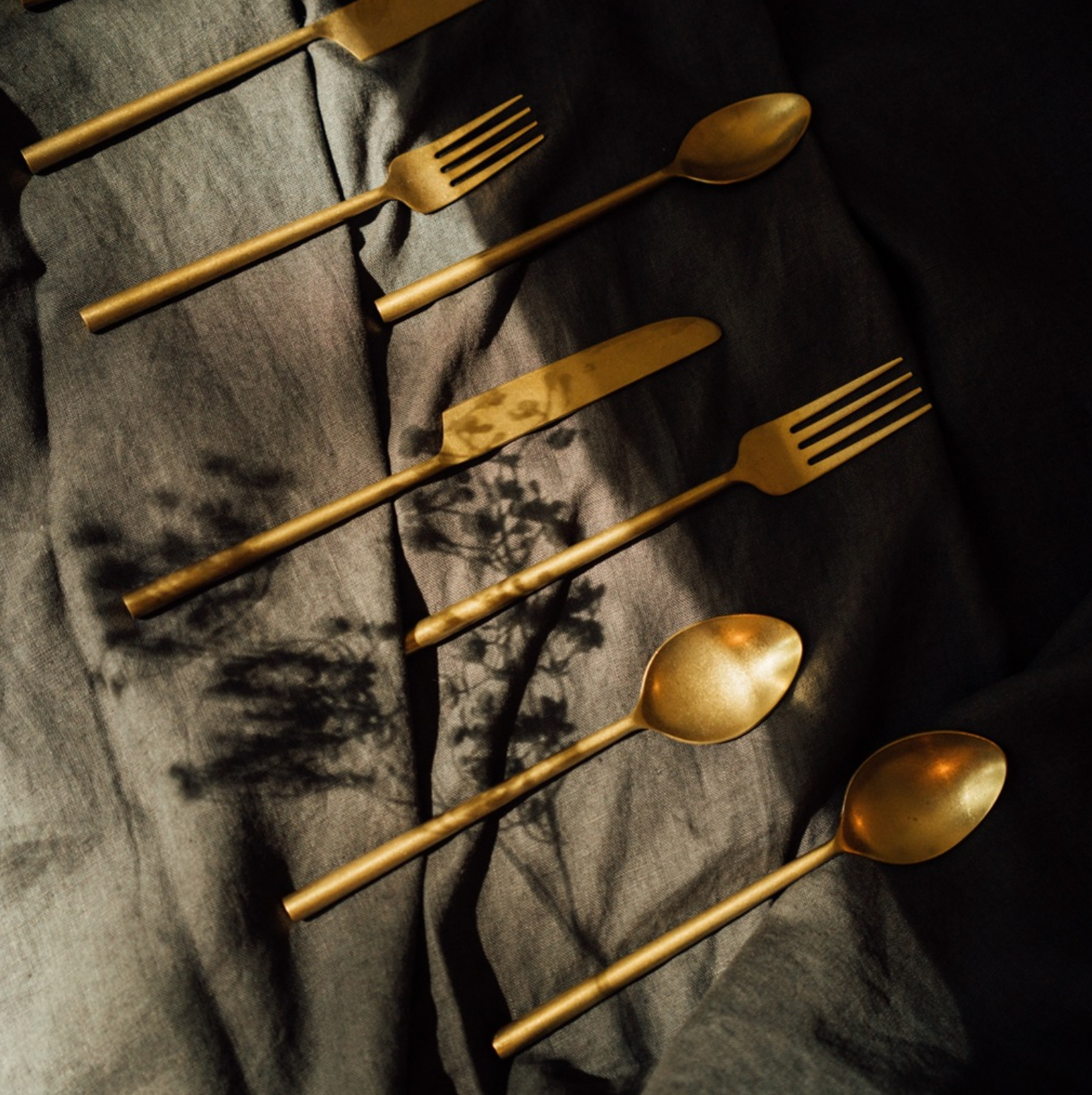 gold cutlery