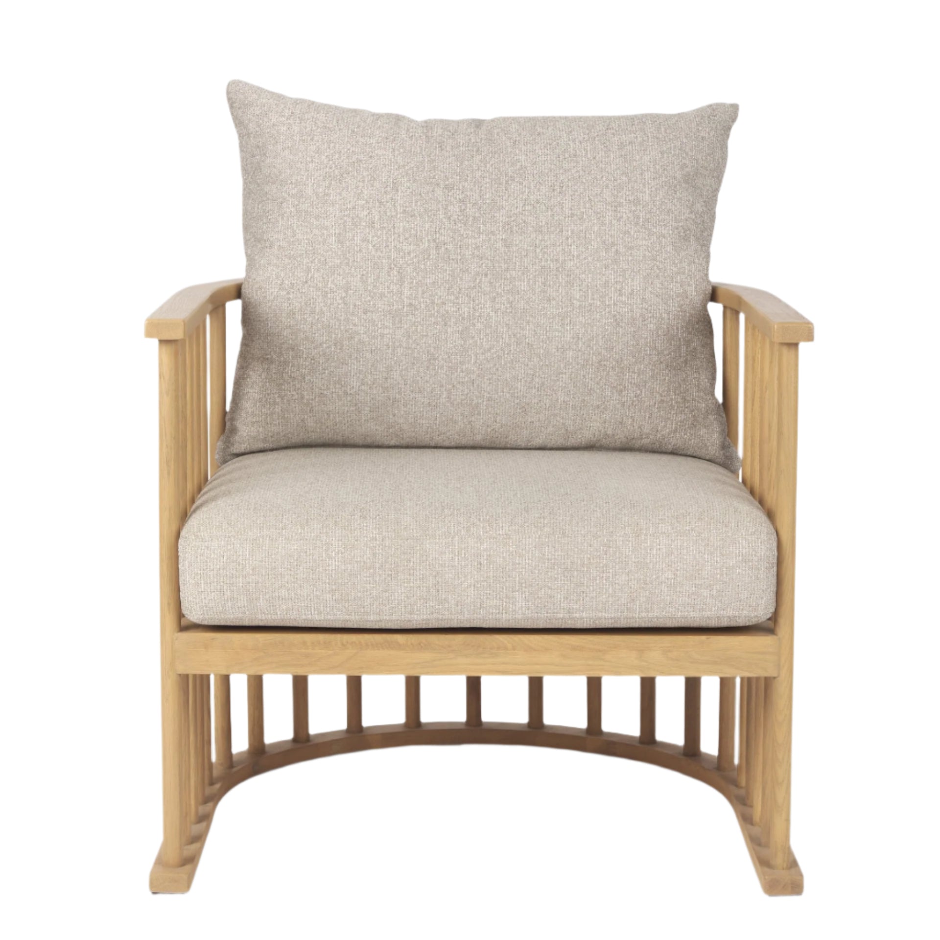 Beige armchair with a cushion