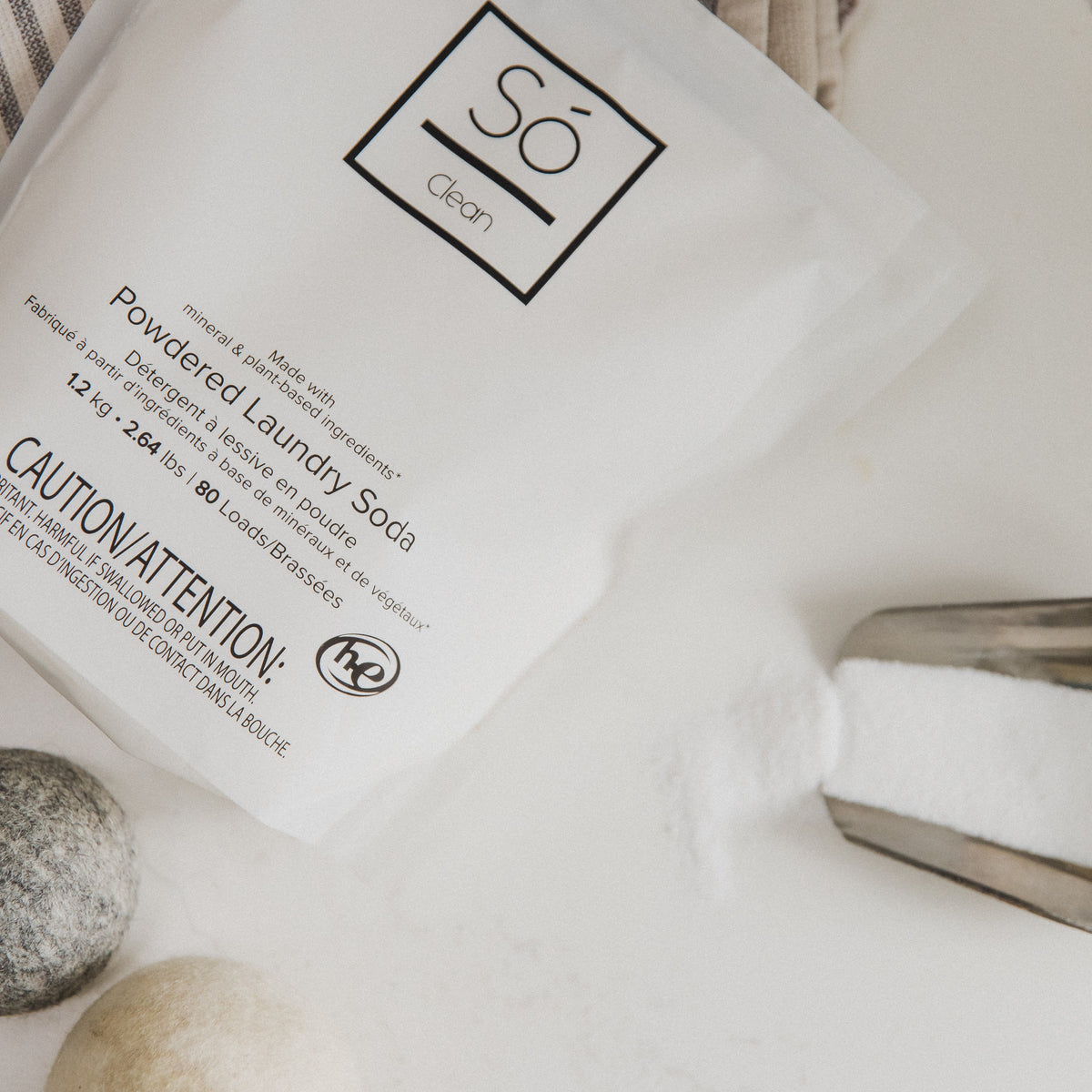 clean - powdered laundry soda