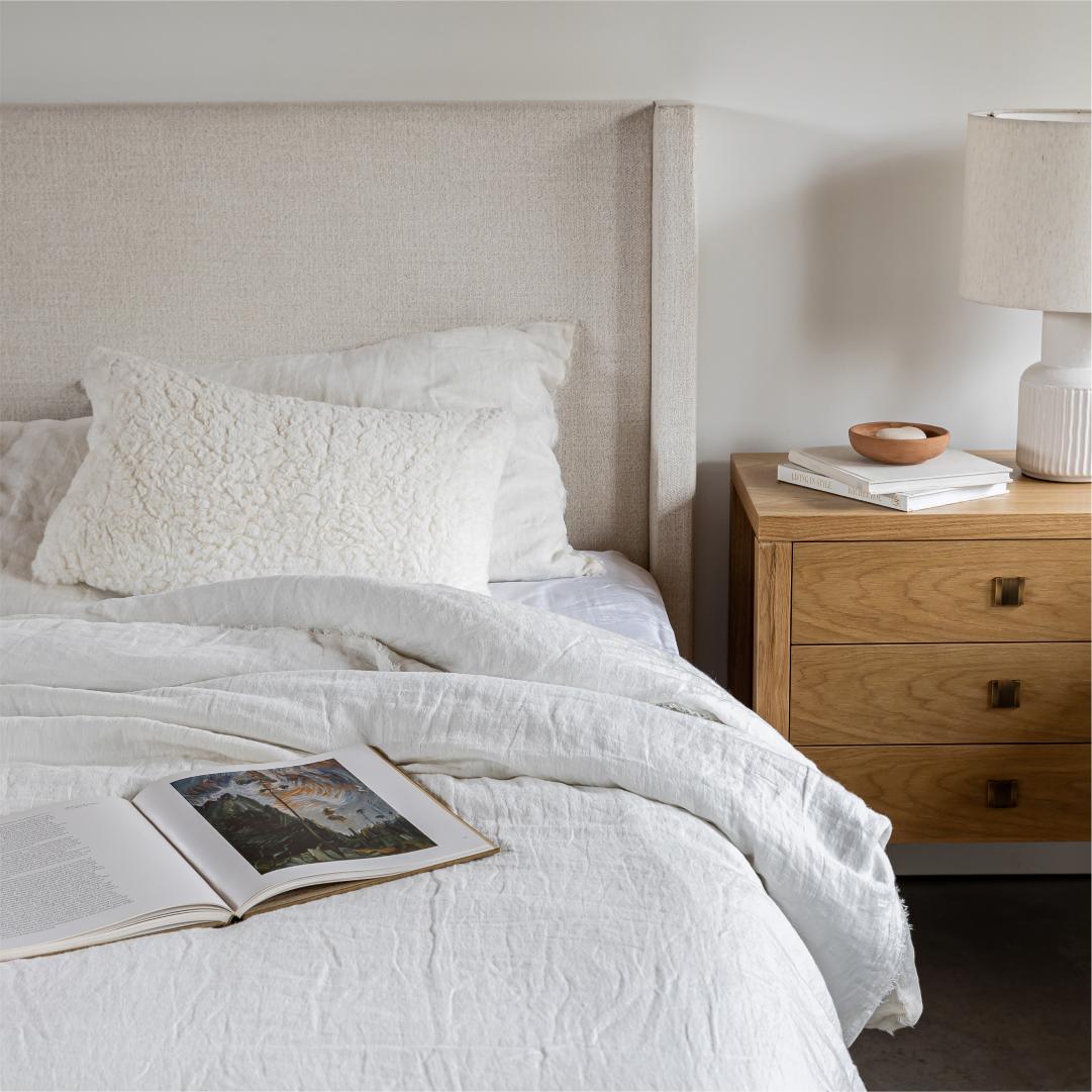 Josie Queen Storage Bed - Cream