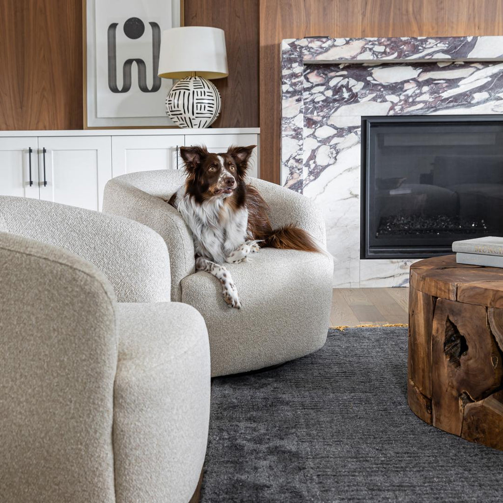 Aspen Swivel Chair - Buff