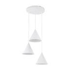 CONO 3-Light Steel Cone Pendant for Kitchen Island & Dining Table