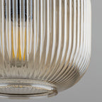 SOPHIA Ribbed Glass Pendant Light for Kitchen Island, Dining Room & Contemporary Interiors