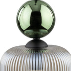 SOPHIA Ribbed Glass Pendant Light for Kitchen Island, Dining Room & Contemporary Interiors