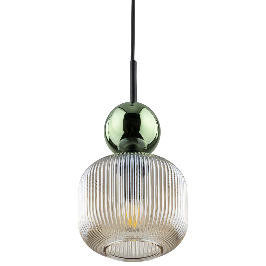 SOPHIA Ribbed Glass Pendant Light for Kitchen Island, Dining Room & Contemporary Interiors