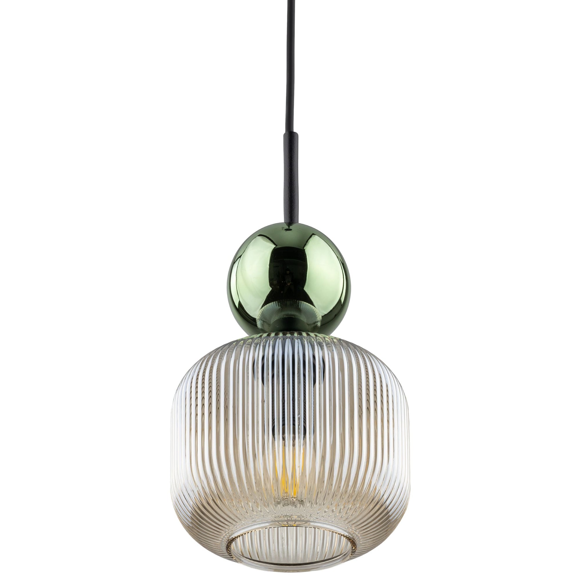 SOPHIA Ribbed Glass Pendant Light for Kitchen Island, Dining Room & Contemporary Interiors