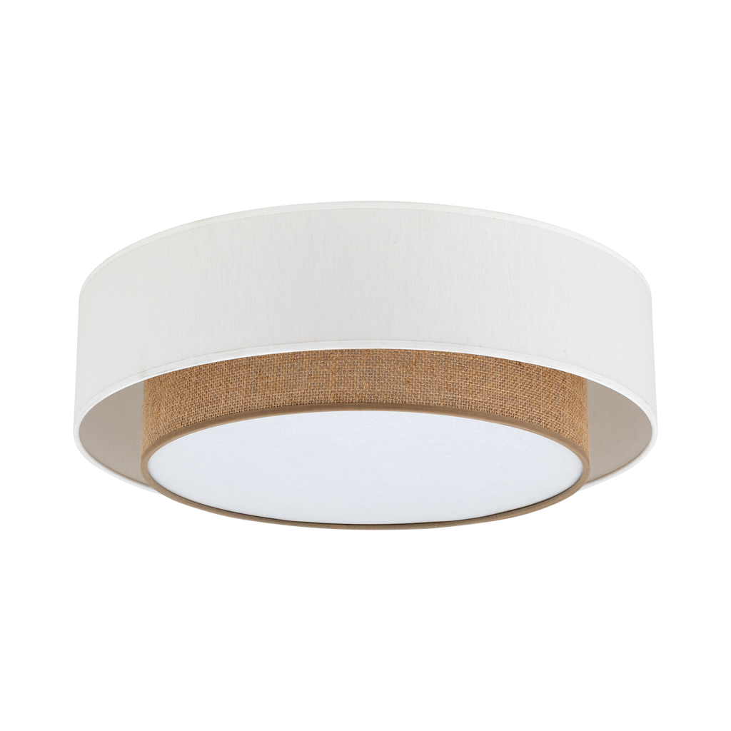CALISTO JUTE Scandinavian Flush Mount Ceiling Light for Bedroom, Hallway & Living Room