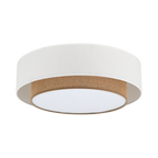 CALISTO JUTE Scandinavian Flush Mount Ceiling Light for Bedroom, Hallway & Living Room