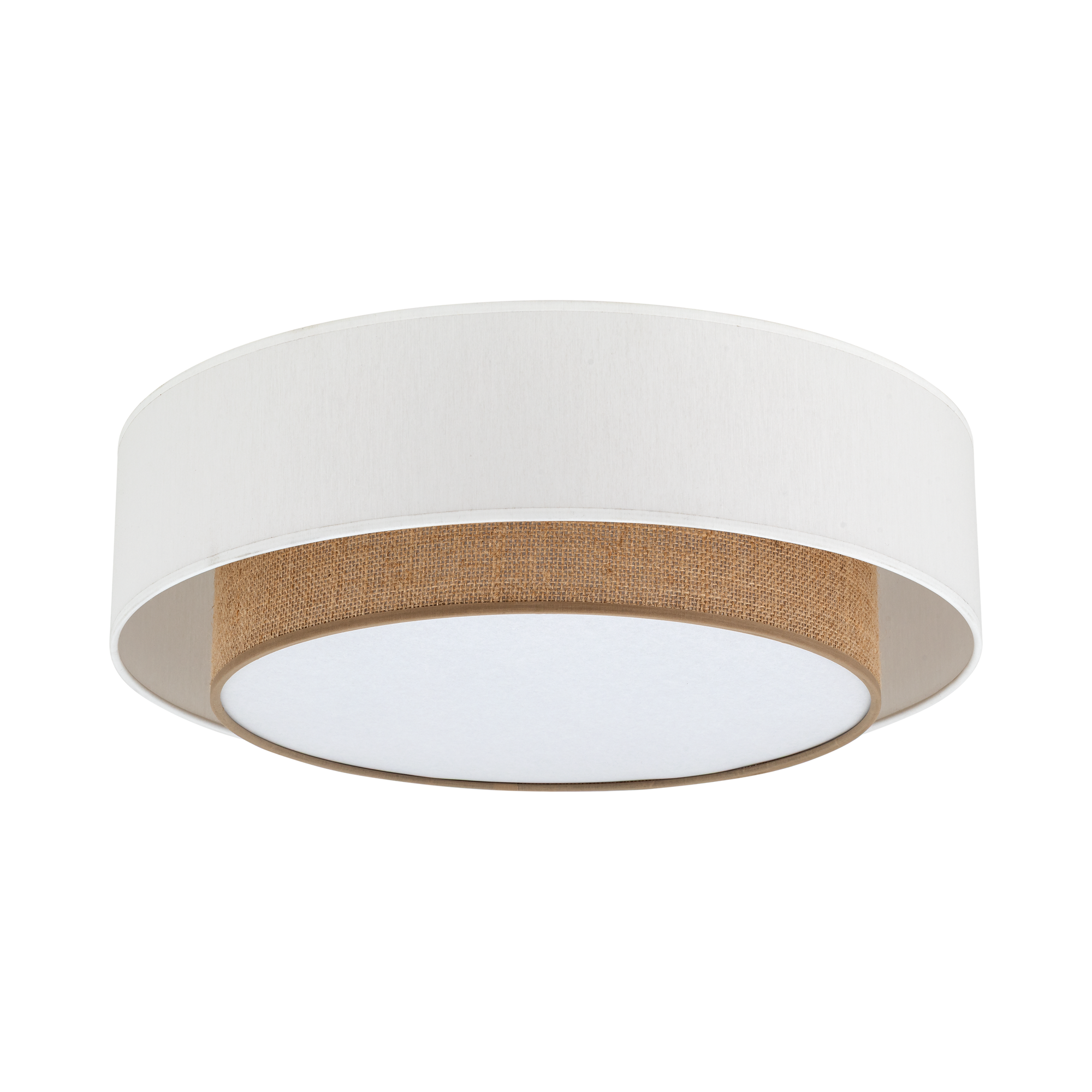 CALISTO JUTE Scandinavian Flush Mount Ceiling Light for Bedroom, Hallway & Living Room