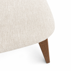 Clara Solid Wood Dining Chair - Smoked Oak and Heathered Ivory