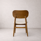 Ivy Solid Wood Dining Chair - Smoked Oak and Heathered Ivory
