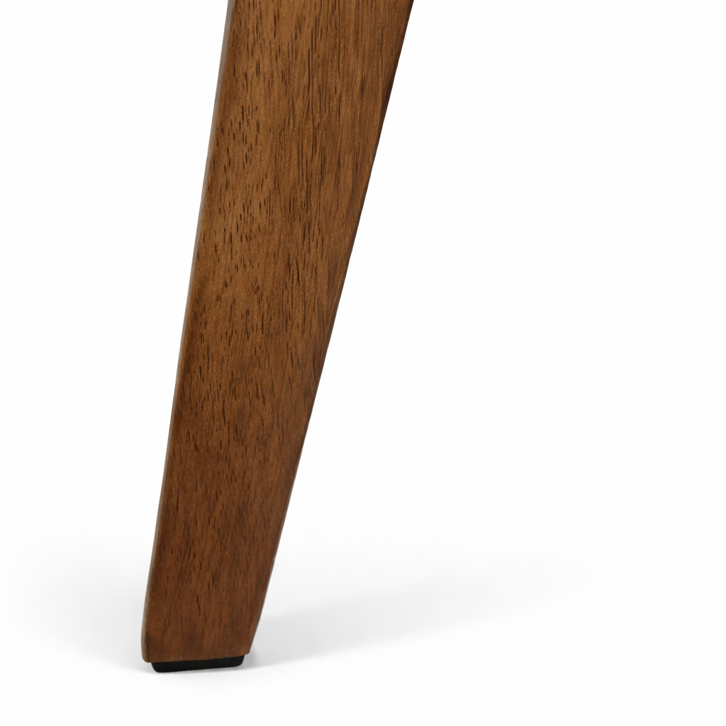 Abby Solid Wood Dining Chair - Smoked Oak and Heathered Ivory