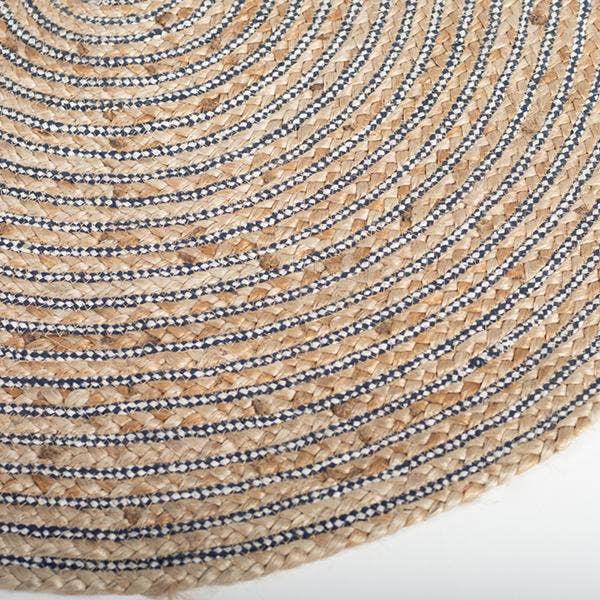Area Rugs3' x 3' Round Jute Rug, Beige - Dekor Butik