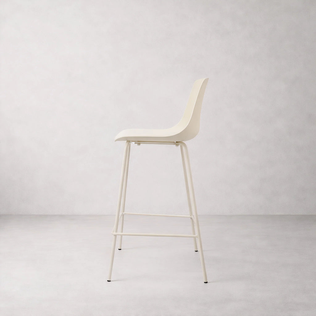 Agata Counter Stool - Neutral White