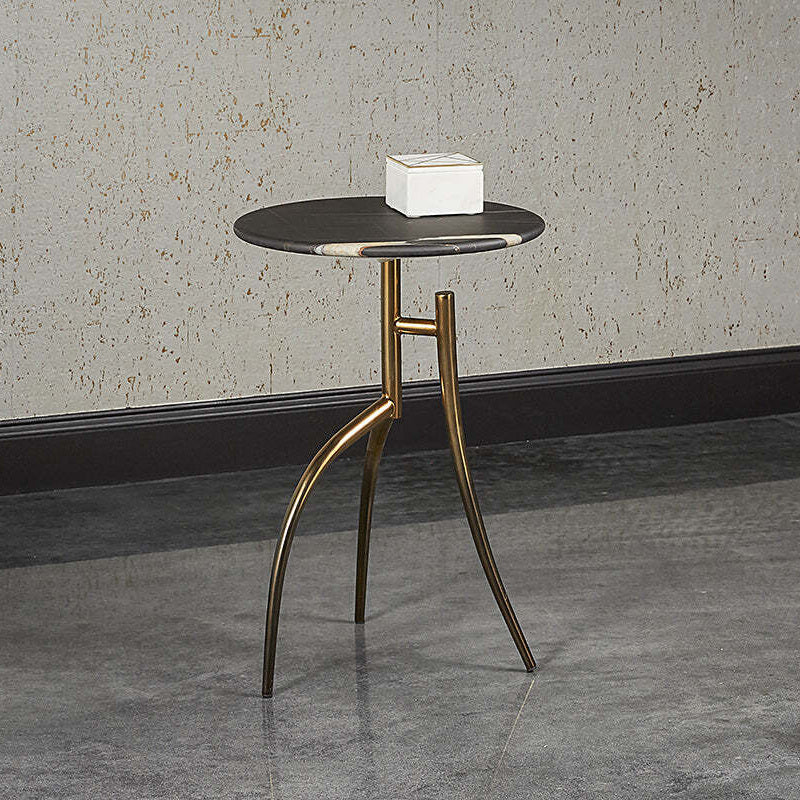 Trent Side Table - Black Marble Top - FLOOR MODEL SALE