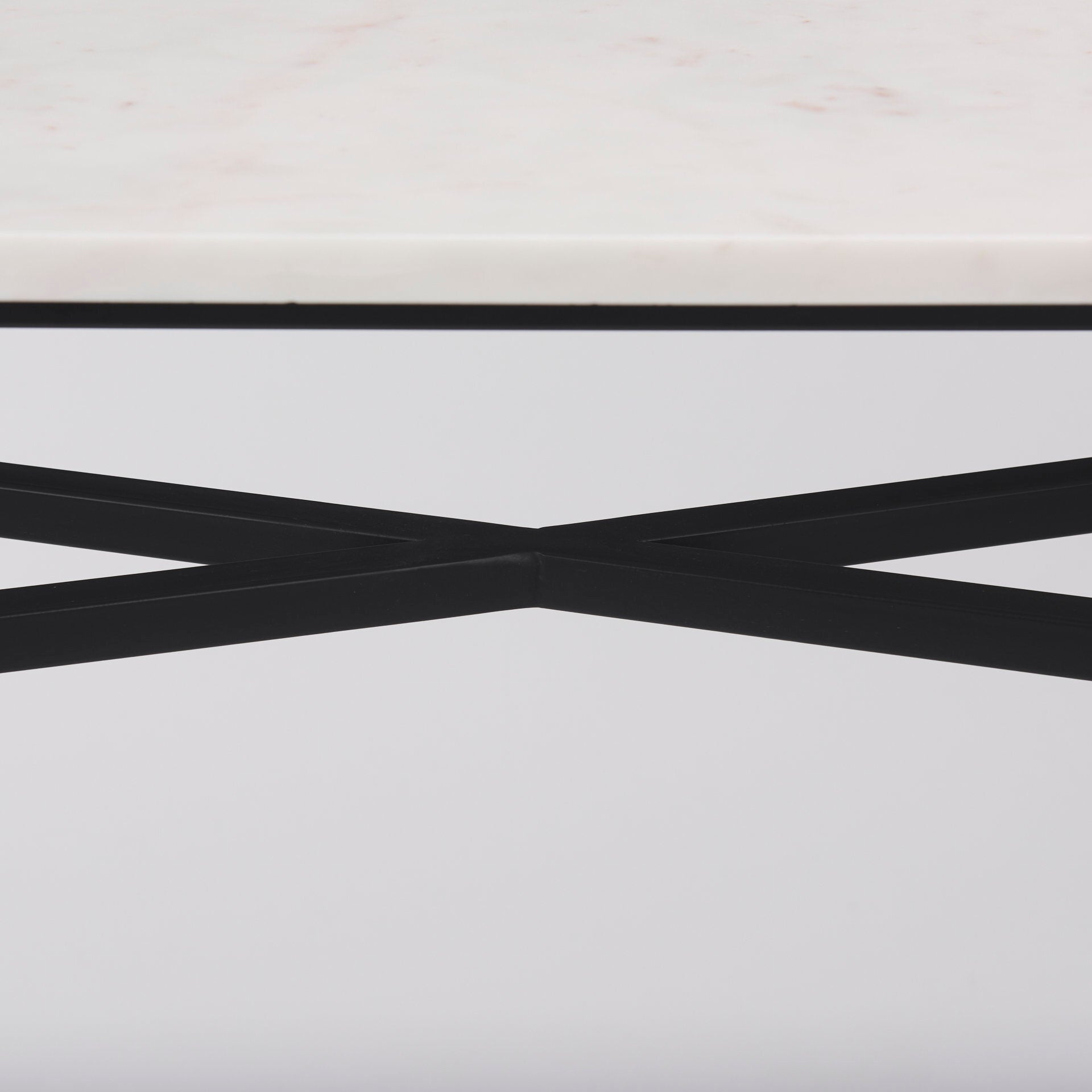 The Lucas is a simple yet stylish, metal console table featuring a stunning, white marble top.