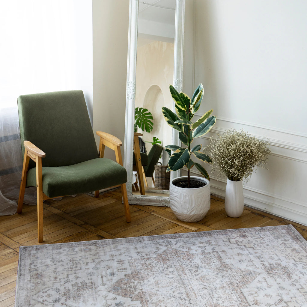 Savannah Cilantro Washable Area Rug - Multiple Sizes