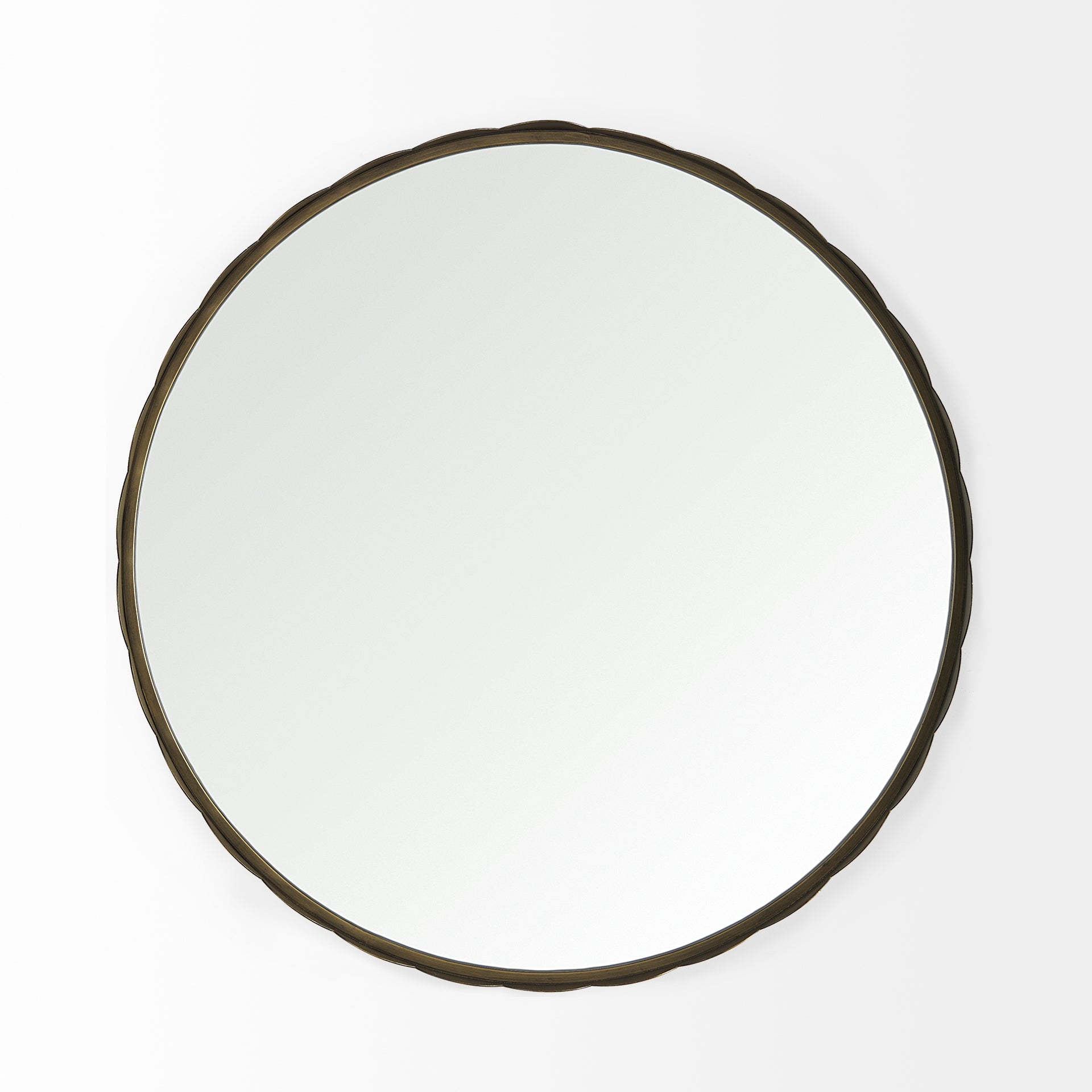 Metal Scalloped Mirror
