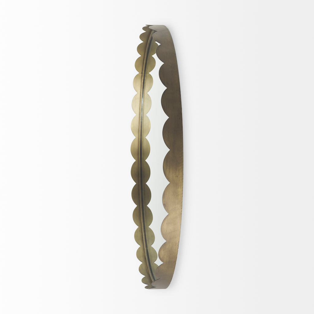 Metal Scalloped Mirror