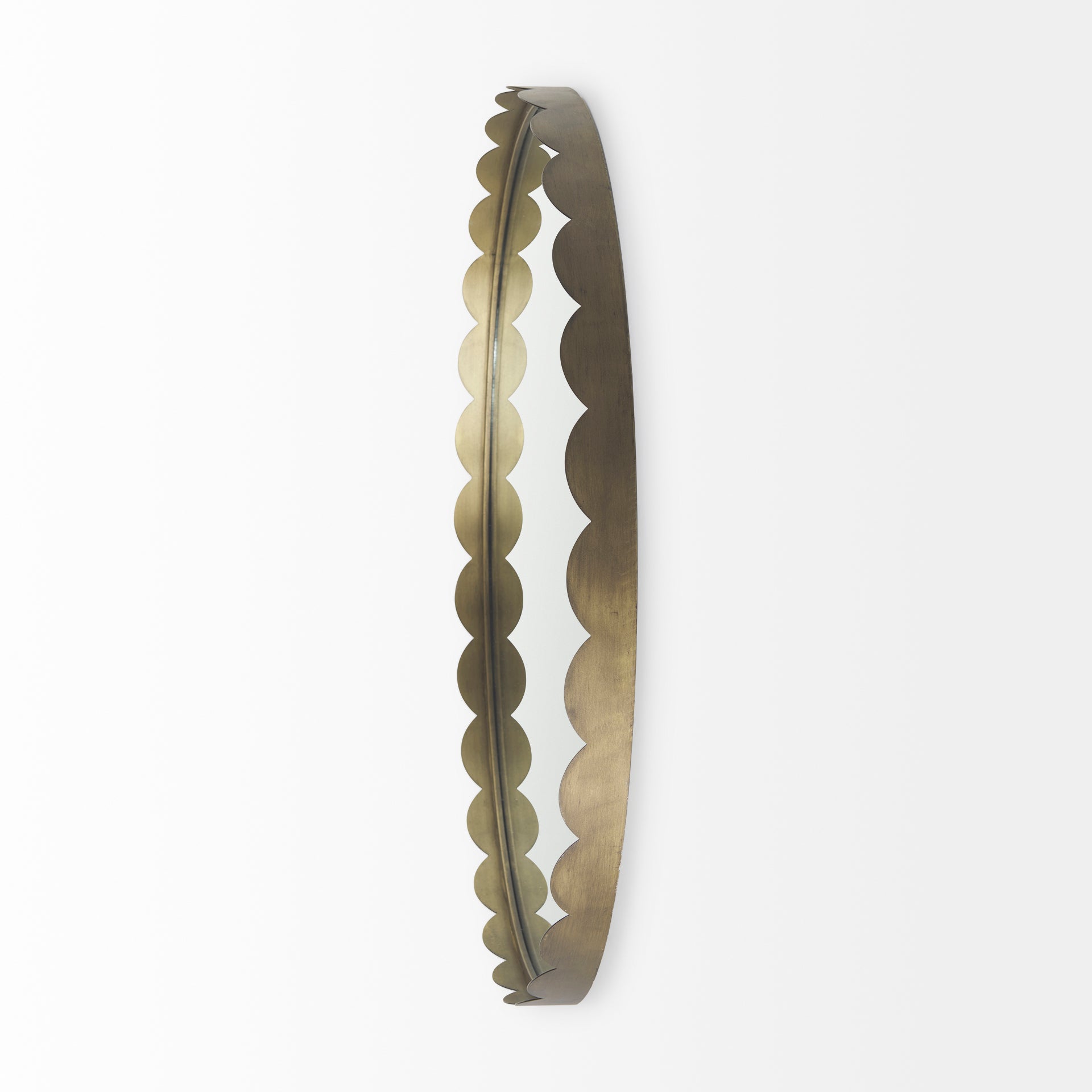 Metal Scalloped Mirror