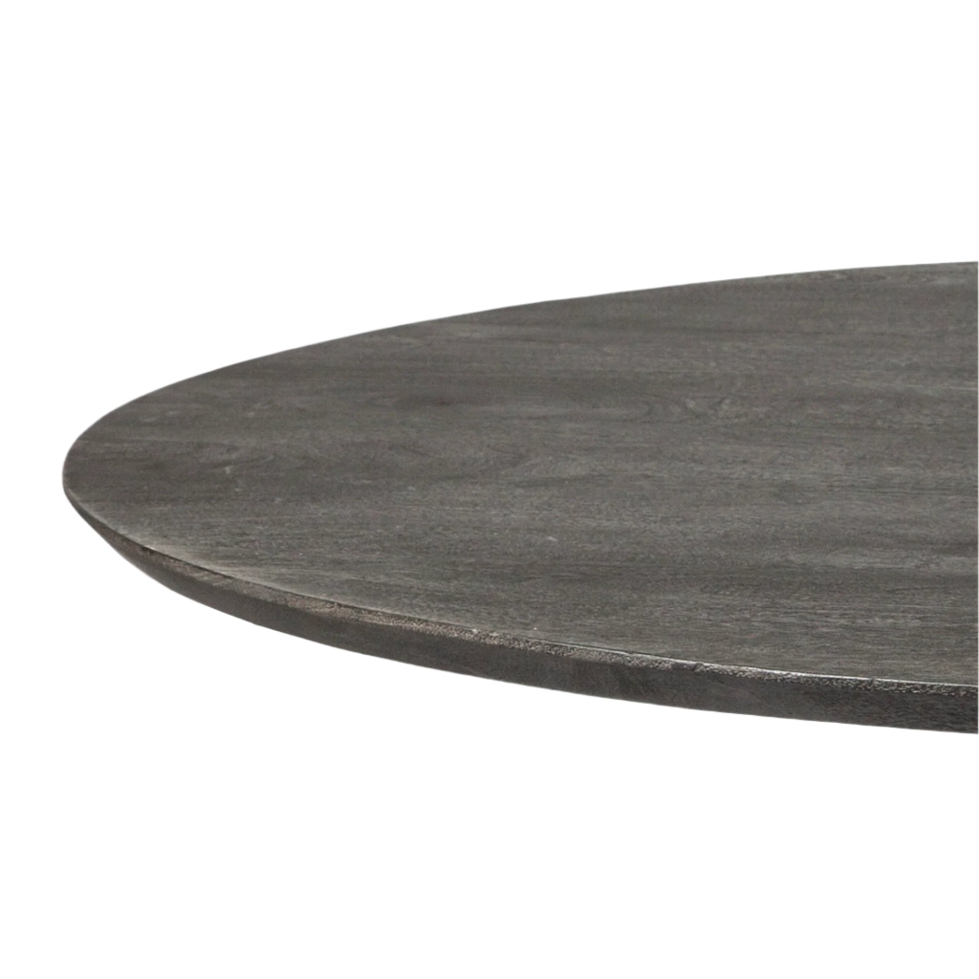 Round dark stone table top