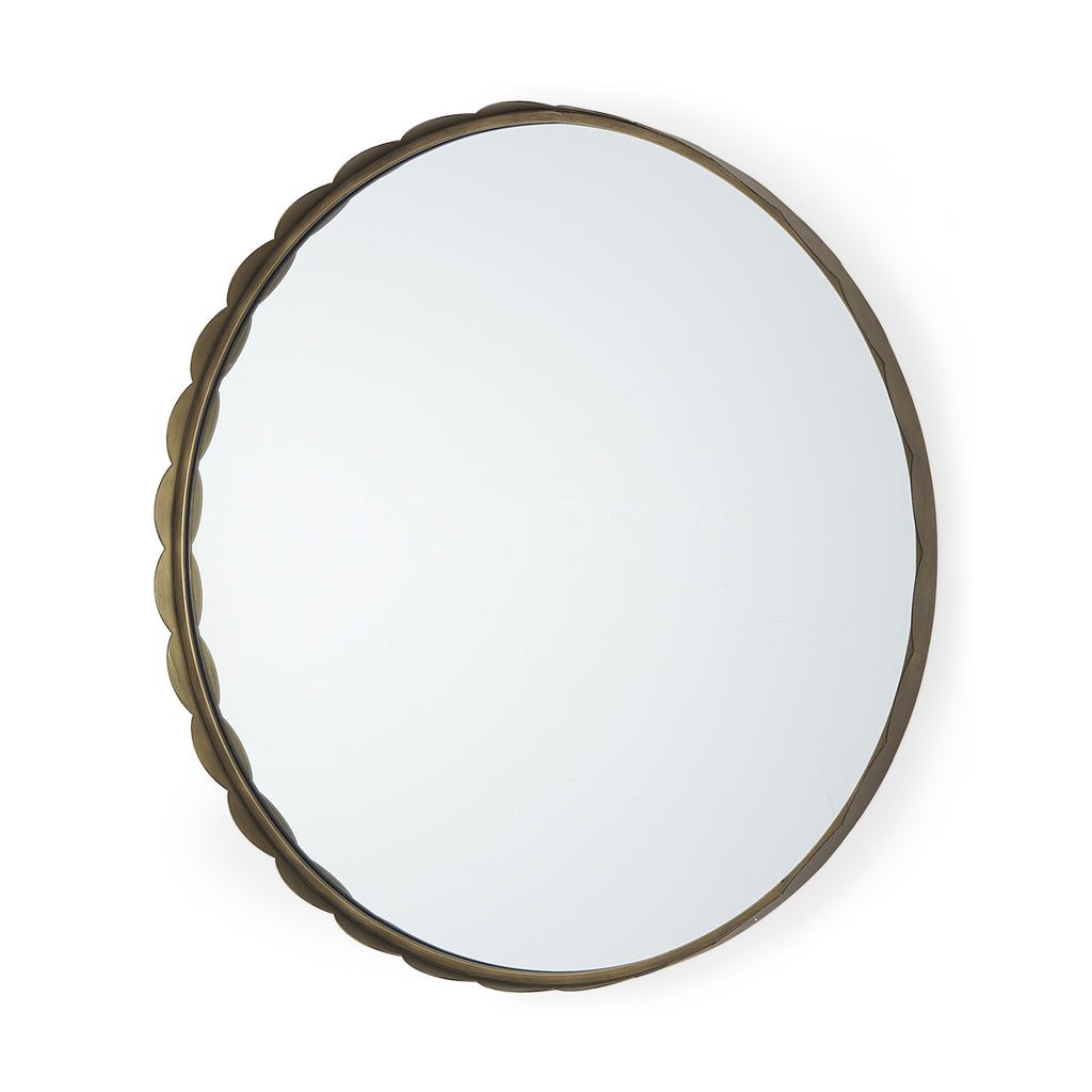 Metal Scalloped Mirror