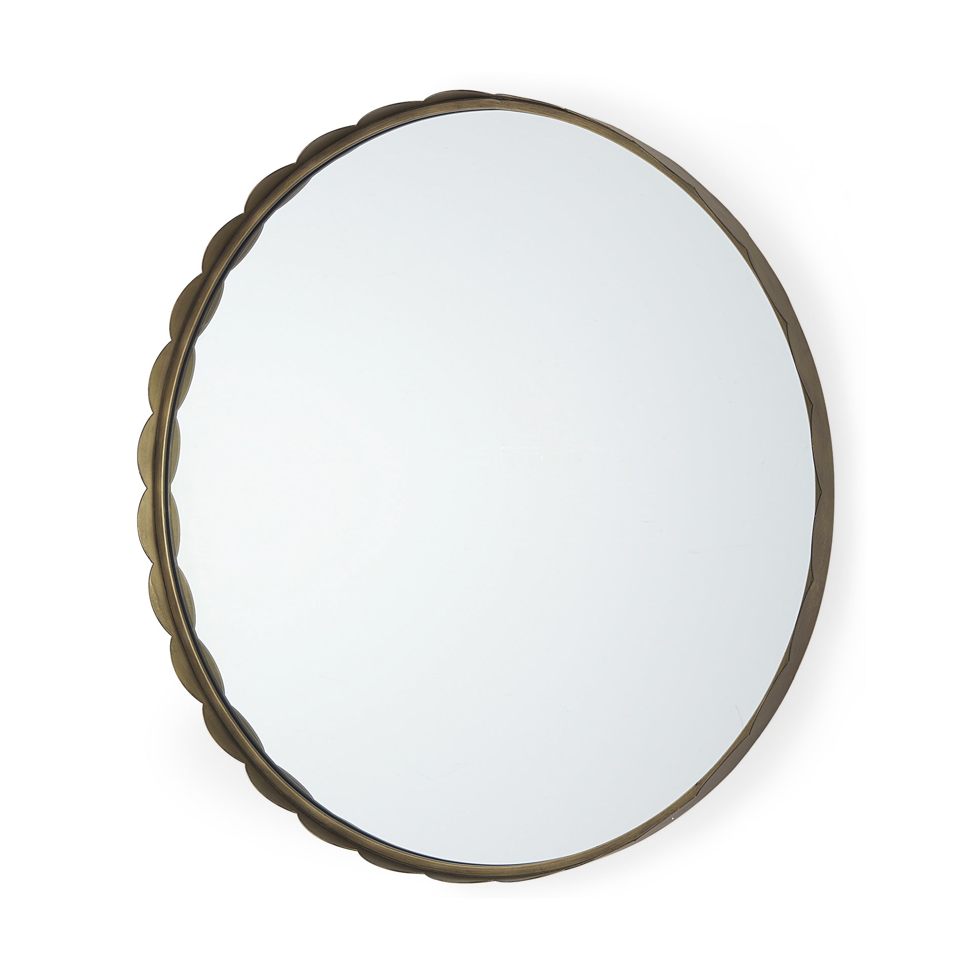 Metal Scalloped Mirror