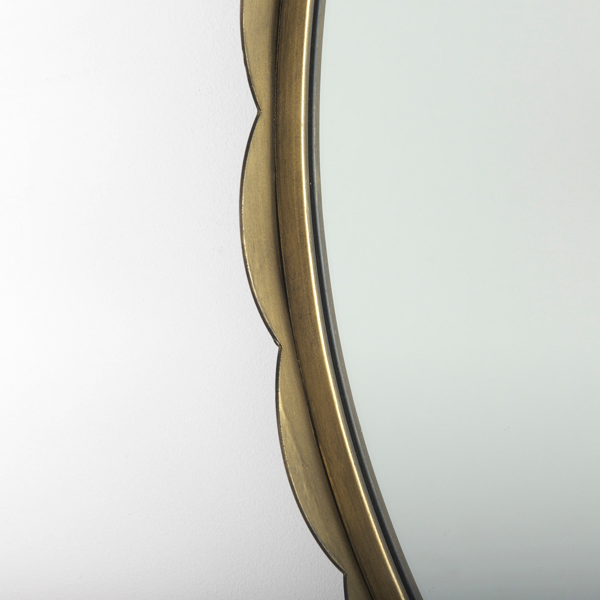 Metal Scalloped Mirror