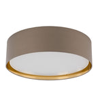 BILBAO Gold Fabric Flush Mount Ceiling Light for Bedroom, Hallway & Living Room