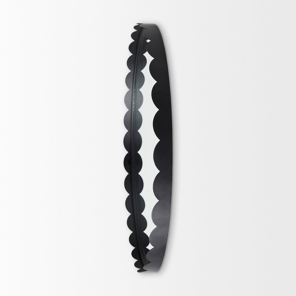 Metal Scalloped Mirror