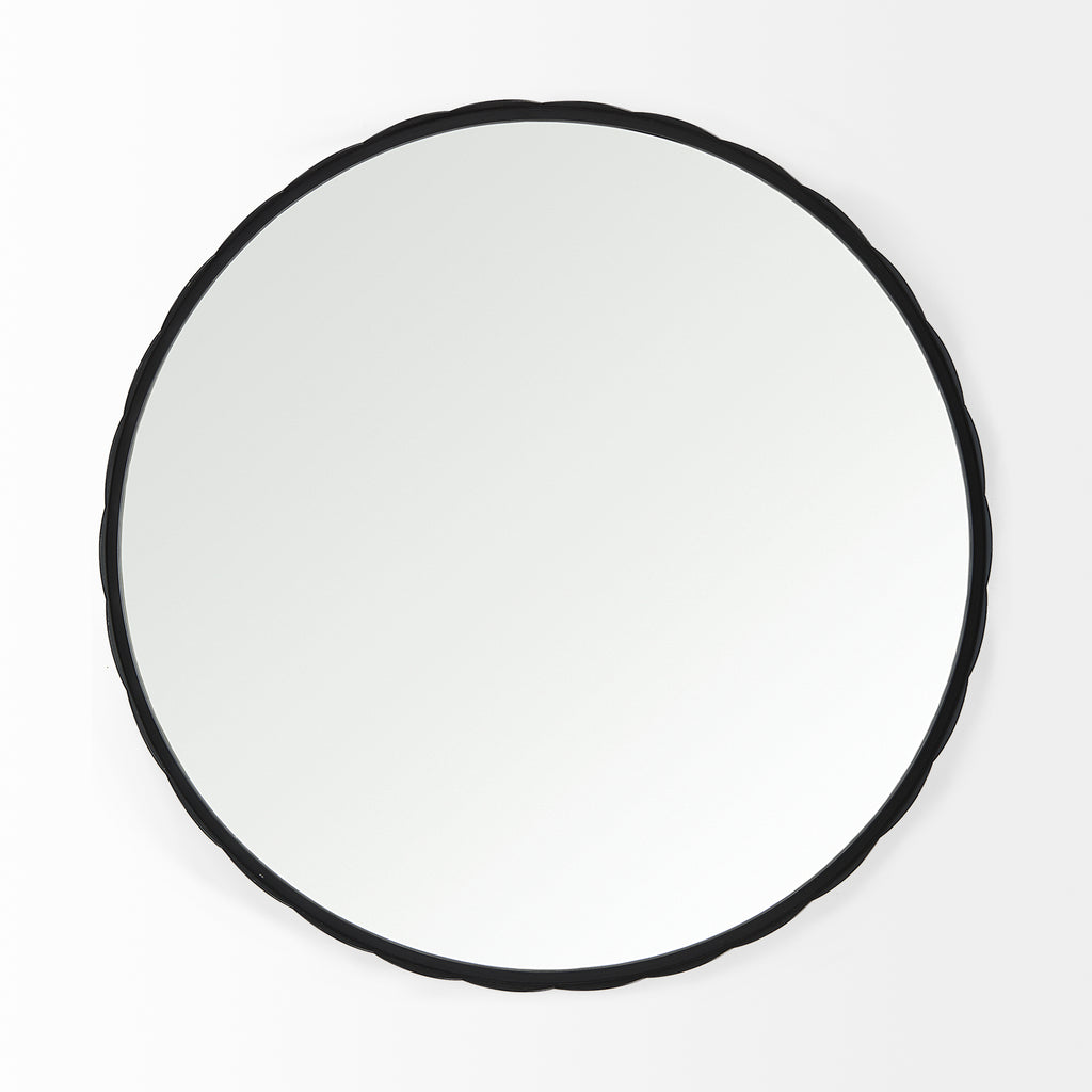 Metal Scalloped Mirror