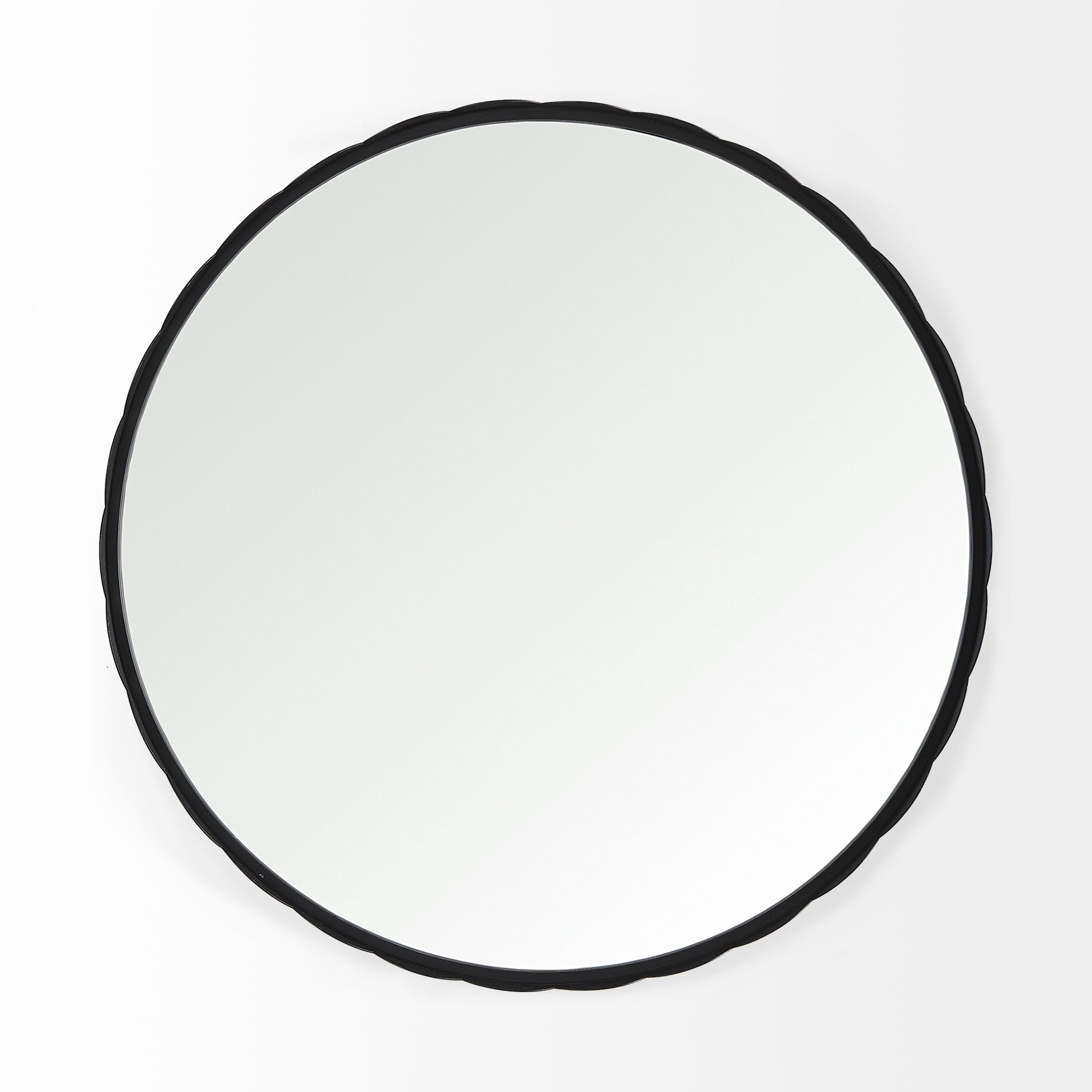 Metal Scalloped Mirror