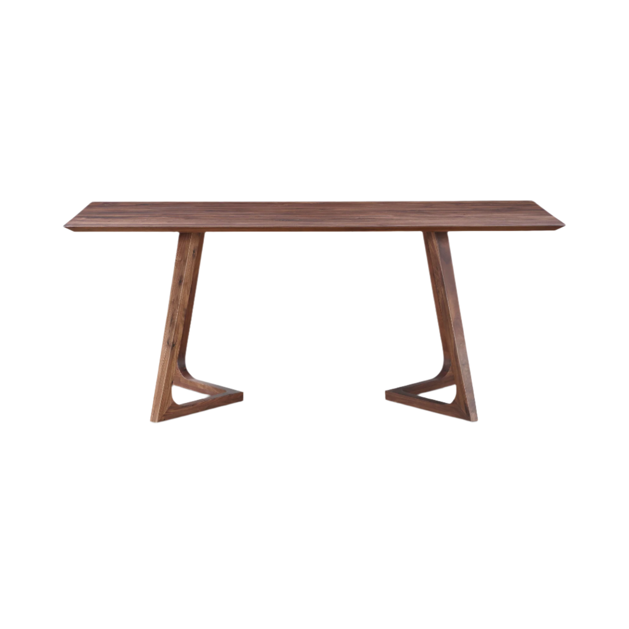 Wooden dining table with a minimalist design