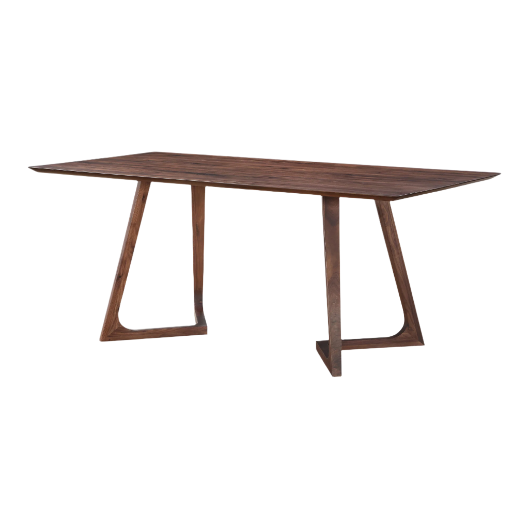 Wooden dining table with a minimalist design