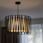 HARMONY NATURE Woven Jute Pendant Light for Dining Room, Bedroom & Living Room