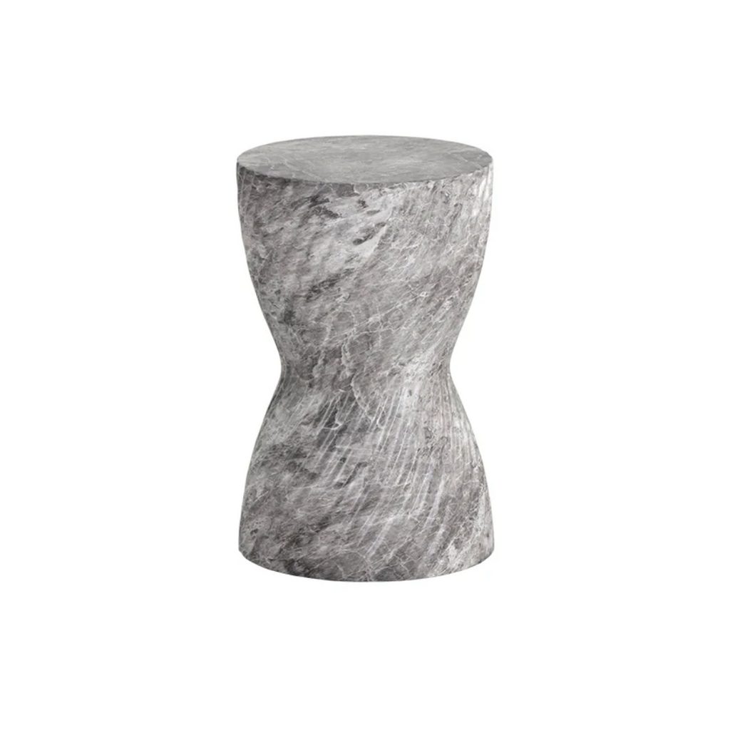 Marble-patterned side table