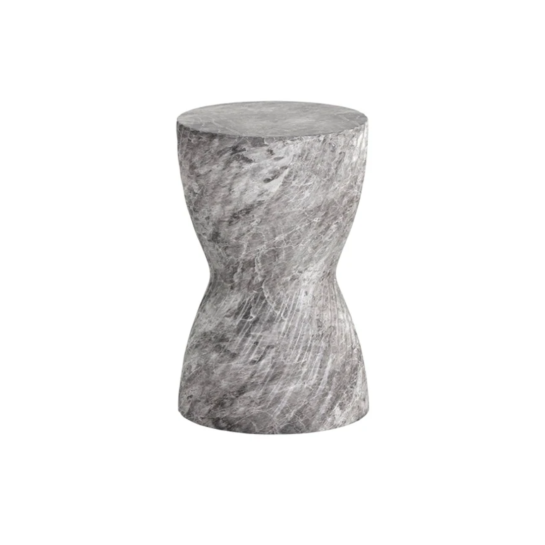 Marble-patterned side table